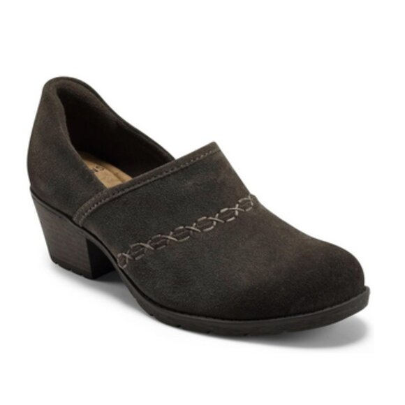 NWOT Earth Origins "Opal Shootie" Clogs in Brown/Gray Suede many features, sz 11 - Picture 1 of 11
